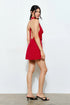 SCARLETT DOTS HALTER MINI DRESS